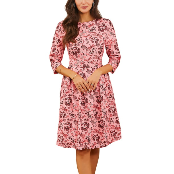 Long Sleeve Christmas Womens Cocktail Party Floral Dresses Dress Evening Winter